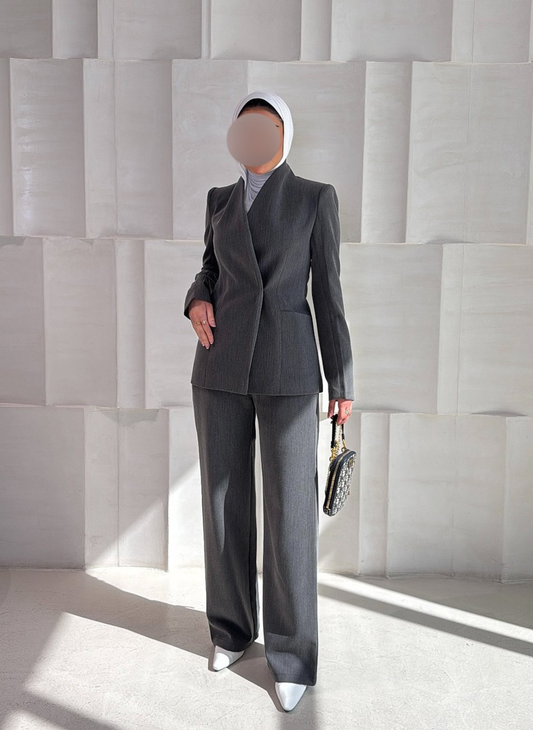 Costume Gris Chic Tenden tendance